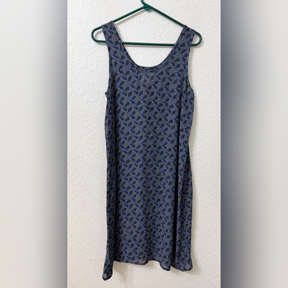 FLAX Engelhart Vintage Dress Slipster Sequence - Berry Blue Rayon George…